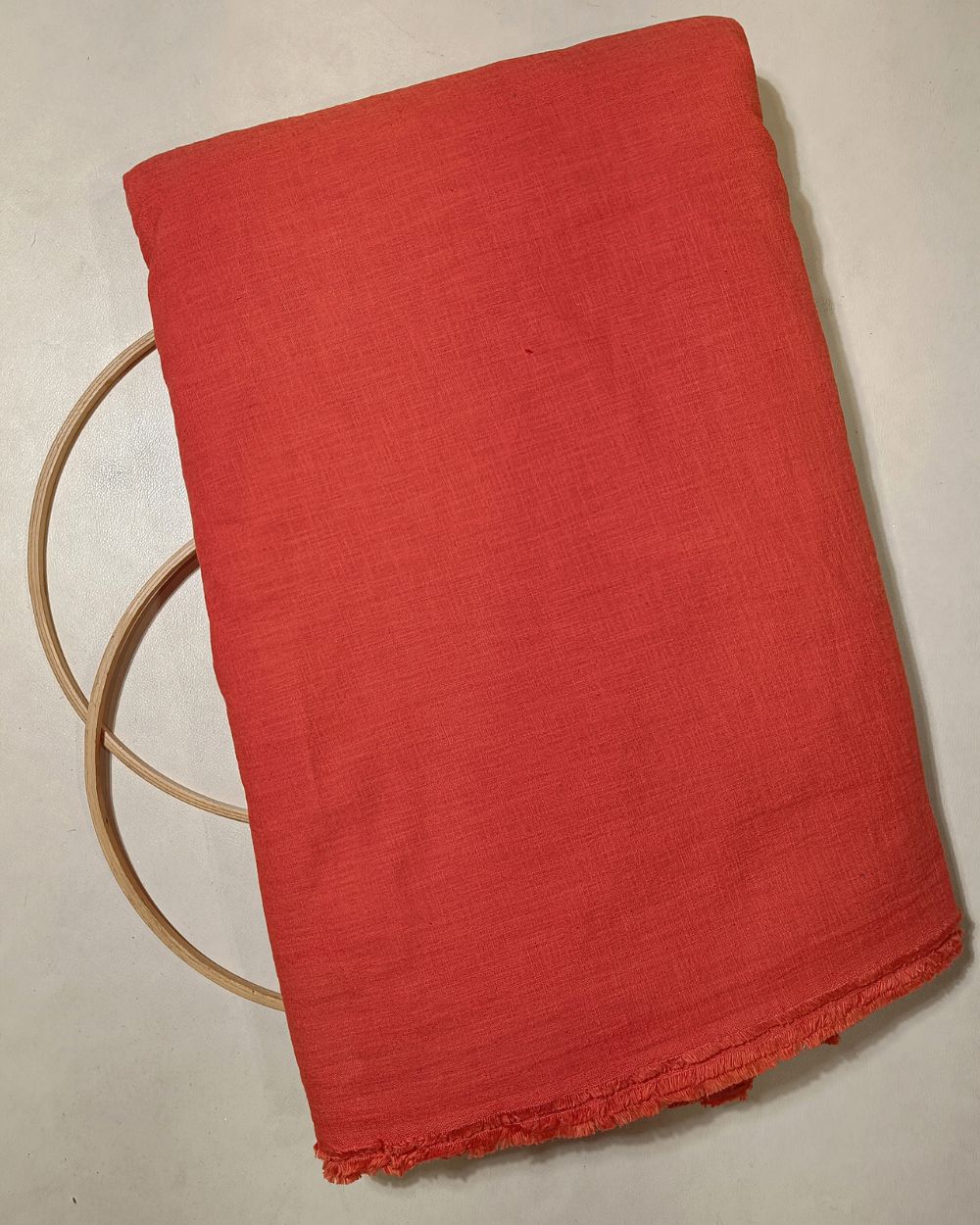 Plain Cotton Linen Rust Orange Colour 44 Inches Width