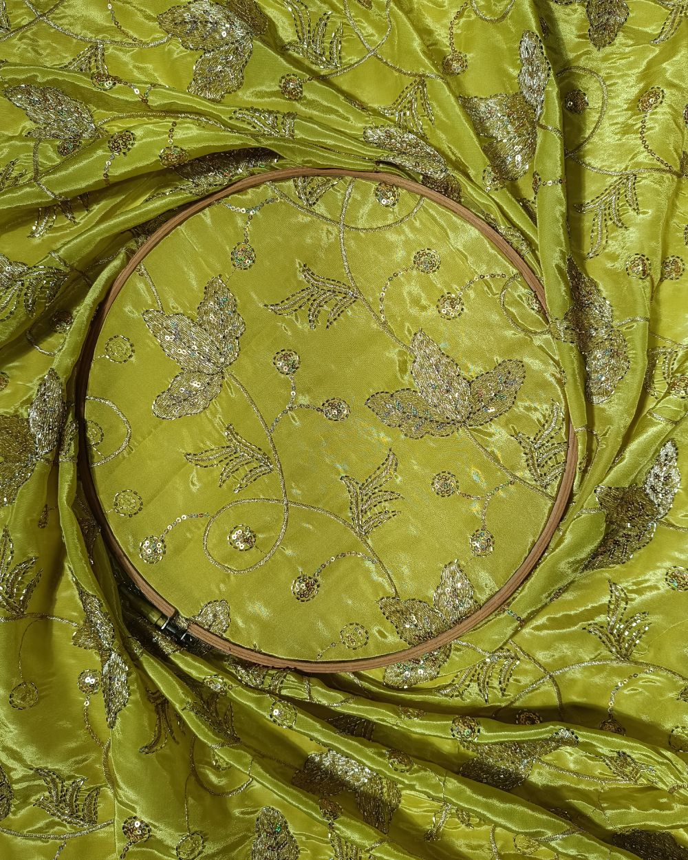 Premium French Work Light Lemon Yellow Colour 44 Inches Width