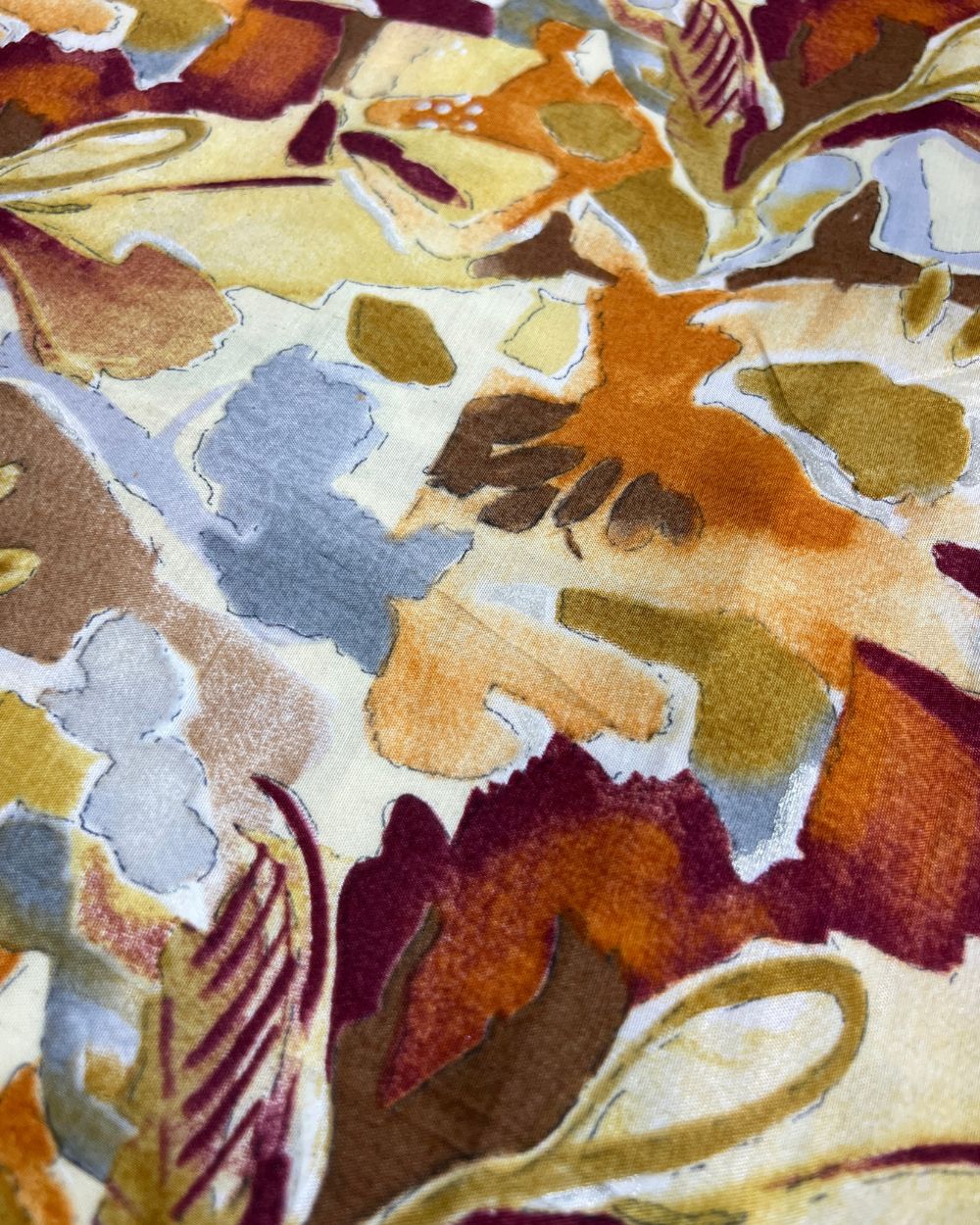 Printed Cotton (Foil) Mustard Yellow Colour 44 Inches Width