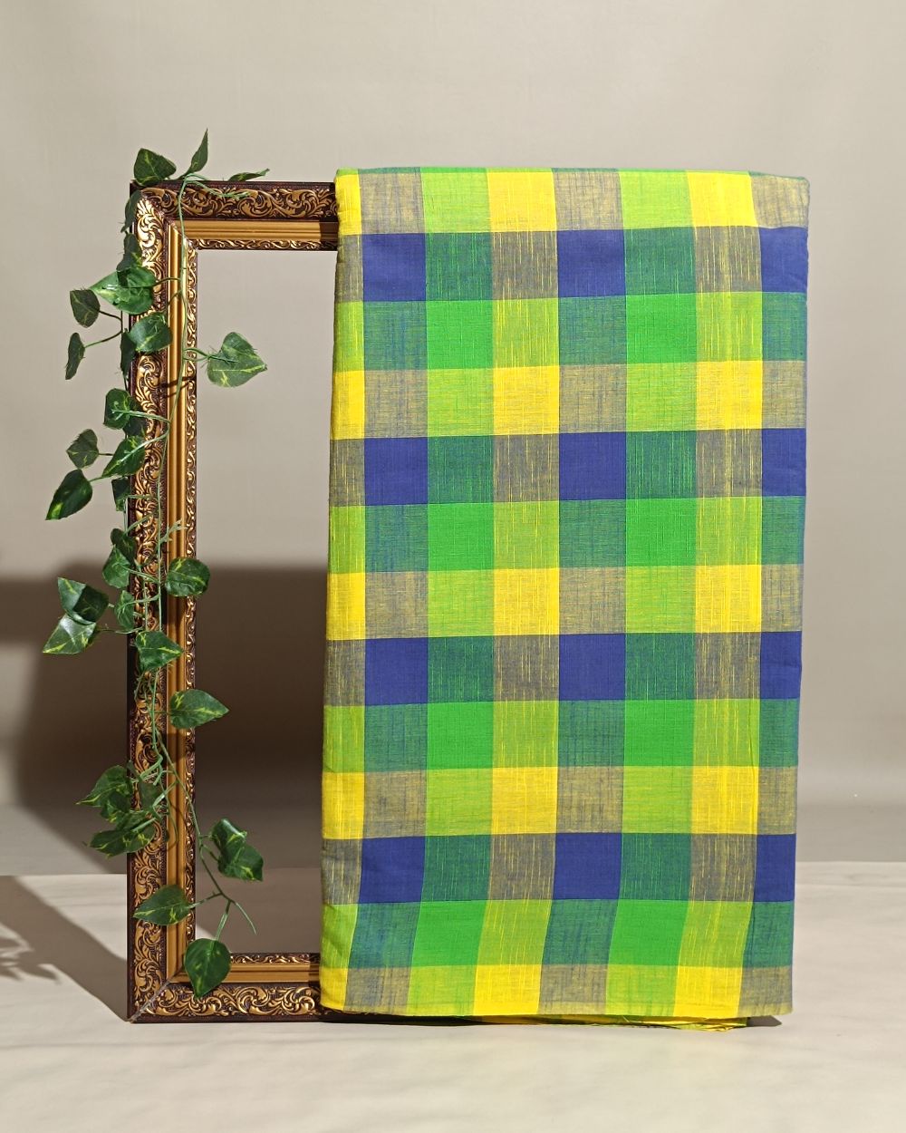 Printed Cotton Checks Multicolor 44 Inches Width