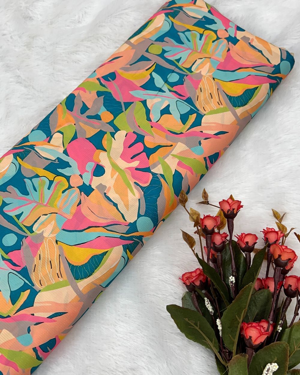 Printed Fiona La-Shimmer Multicolor 44 Inches Width