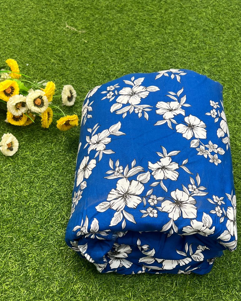 Printed Rayon Blue Colour 52 Inches Width