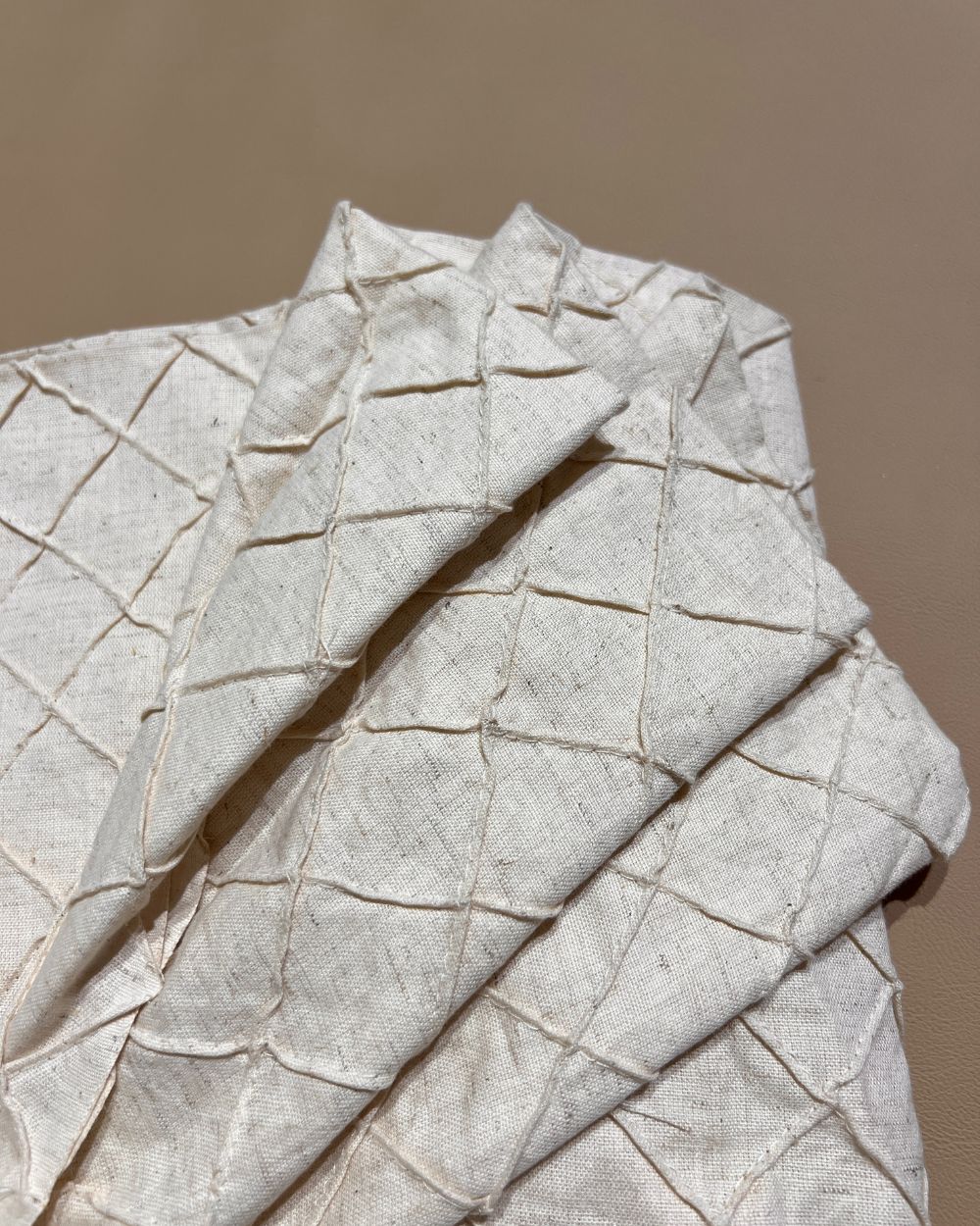 Khadi Pintex Work Off White Colour 42 Inches Width