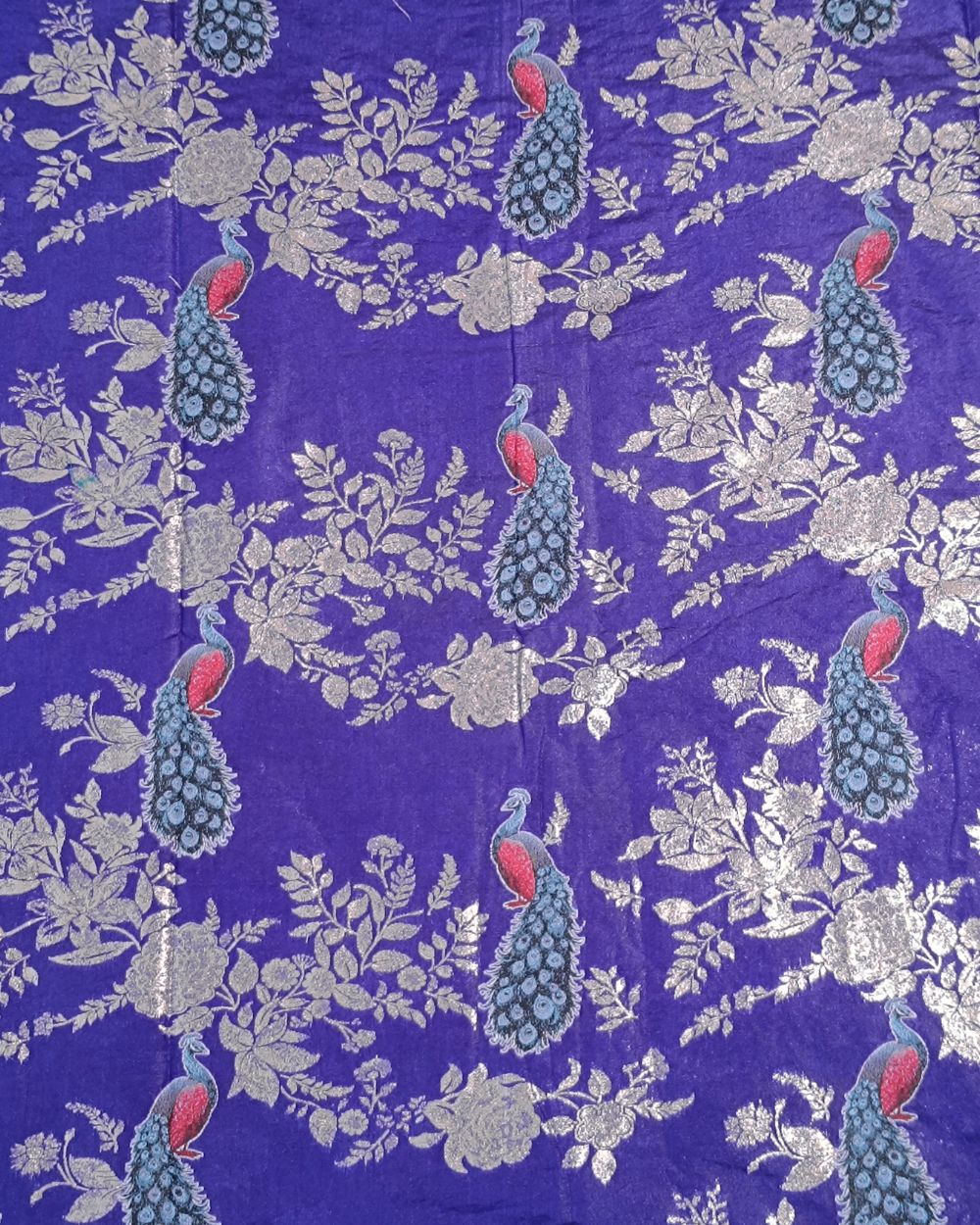 Jacquard Banarasi Deep Blue Colour 42 Inches Width
