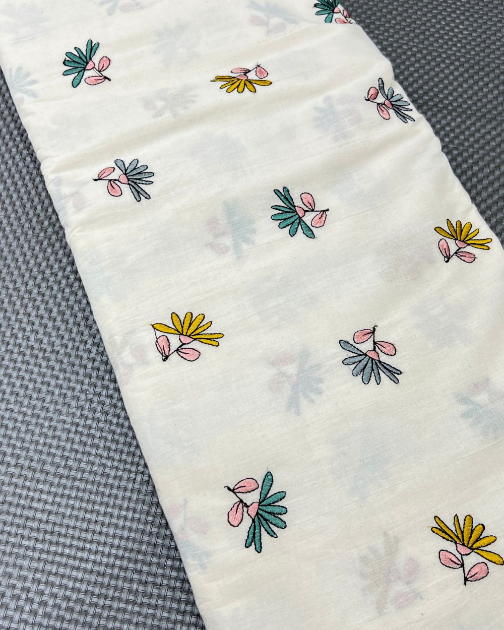 Kora Cotton Work Multicolor 45 Inches Width