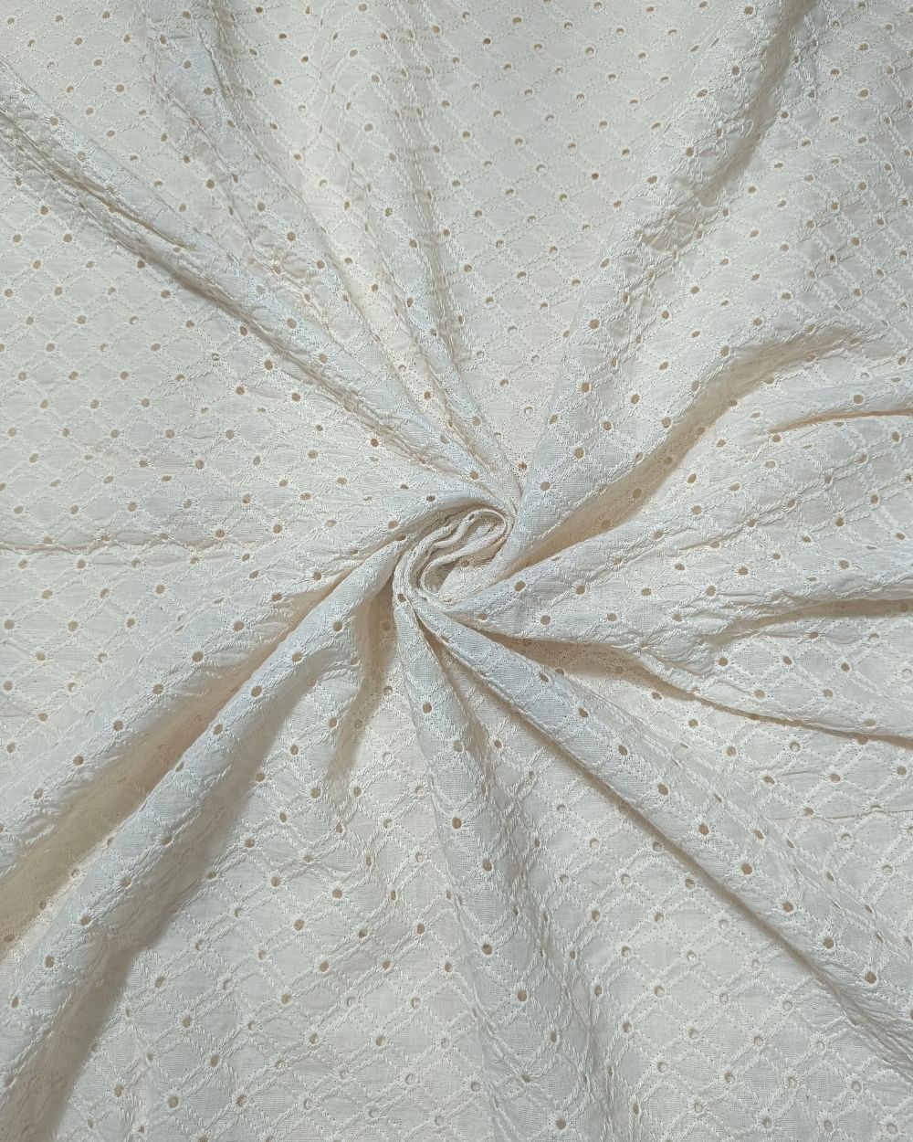 Dyeable Pure Cotton Hakoba Fabric Off White Colour 45 Inches Width