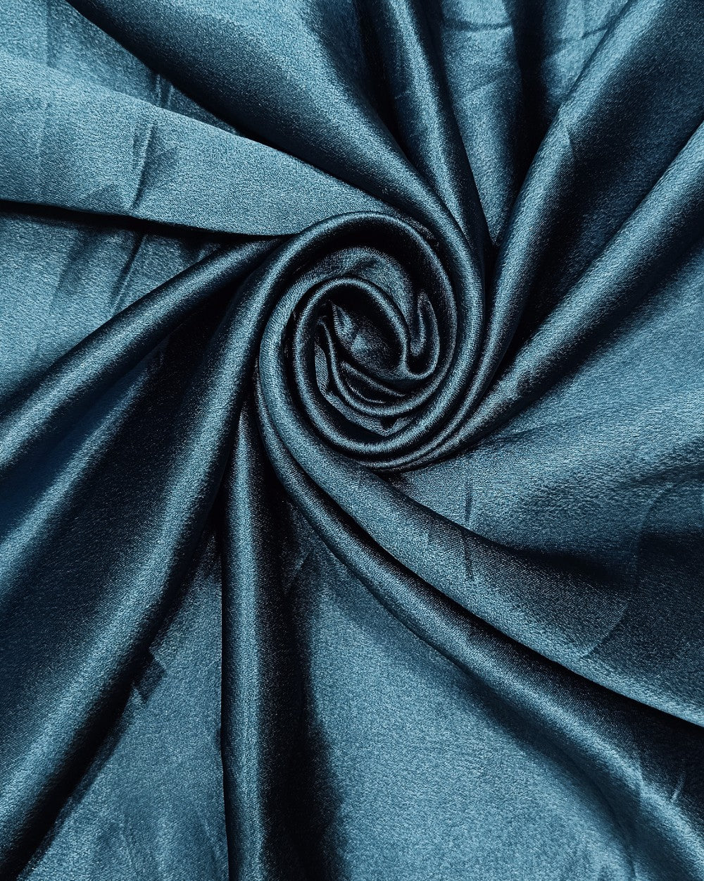 Plain German-Satin Teal Peacock Blue Colour 44 Inches Width