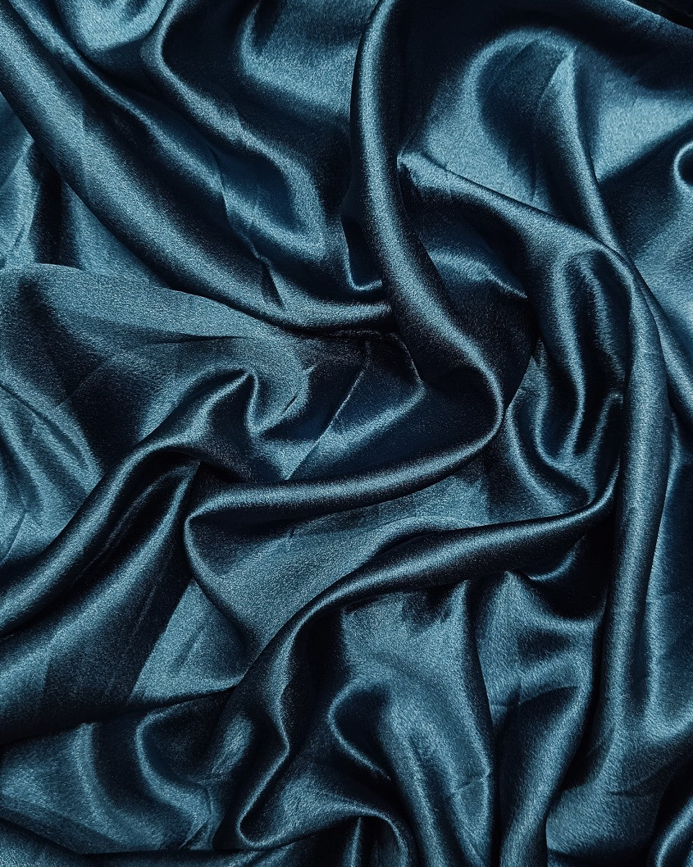 Plain German-Satin Teal Peacock Blue Colour 44 Inches Width