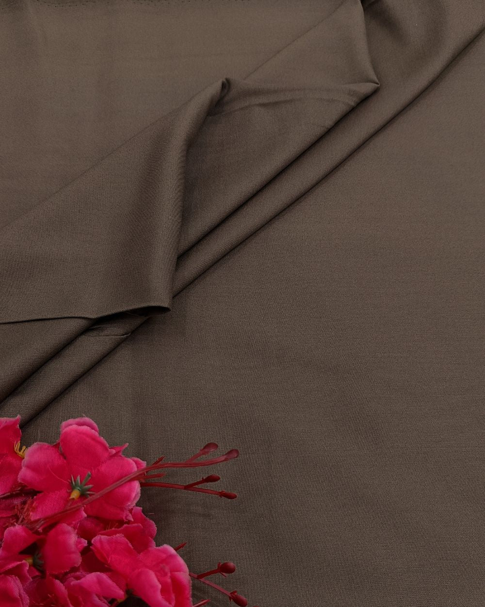 Plain Rayon-cotton Grey Brown Colour 44 Inches Width