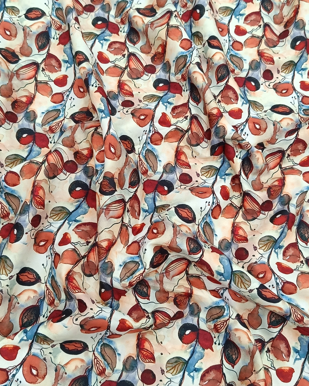 Printed Crepe Digital Light Golden(Multicolor) Colour 44 Inches Width