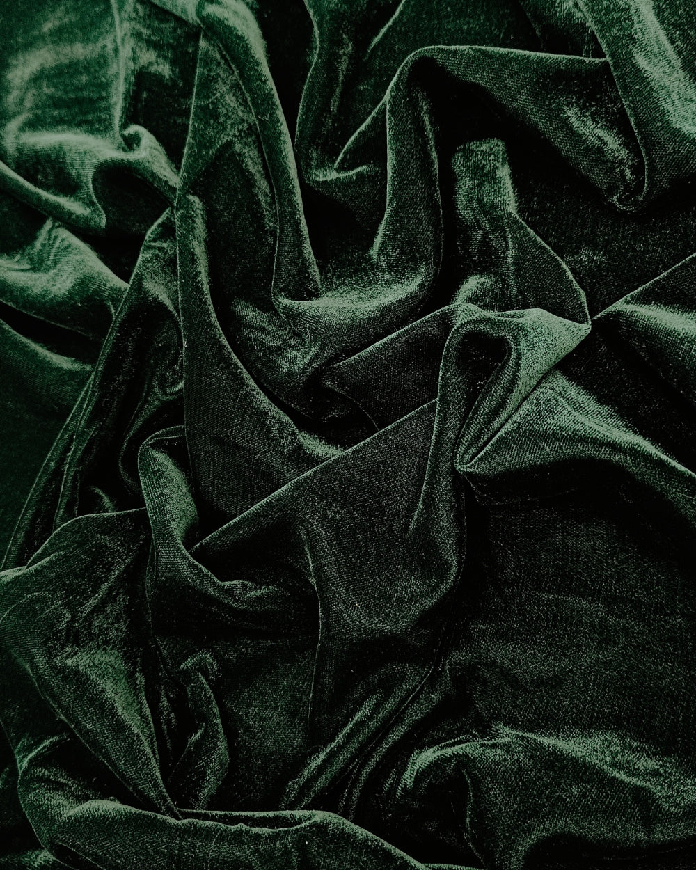 Plain Premium Velvet Bottle Green Colour 42 Inches Width
