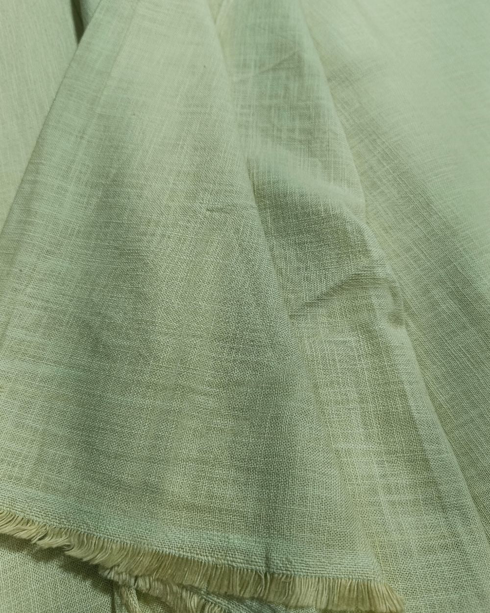 Plain Cotton Linen Pista Colour 44 Inches Width
