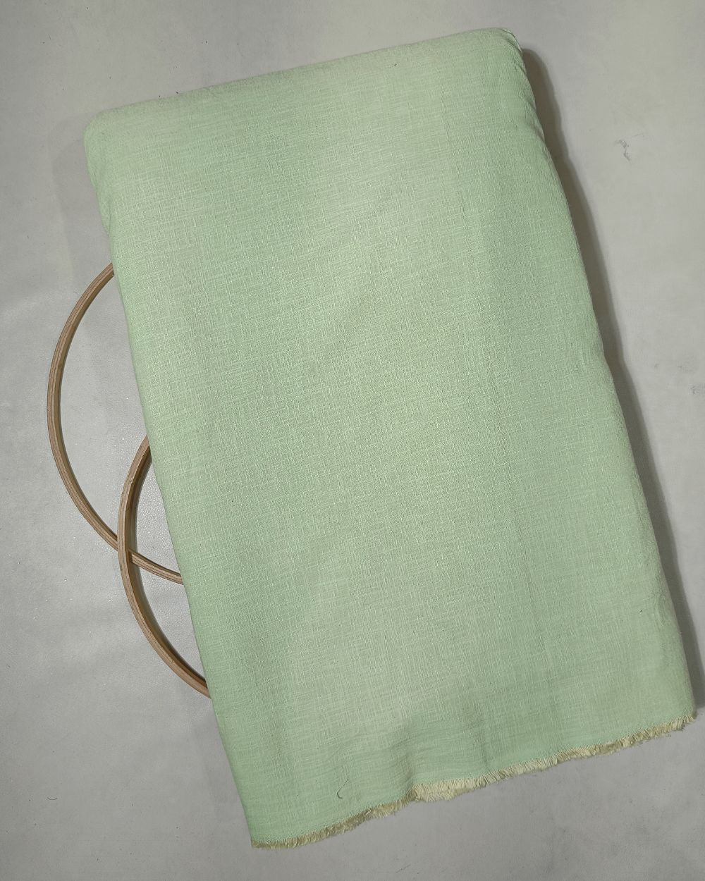 Plain Cotton Linen Pista Colour 44 Inches Width