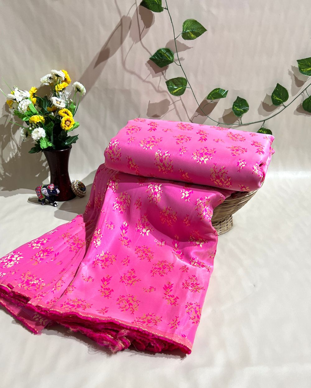 Brocade Pink Colour 60 Inches Width