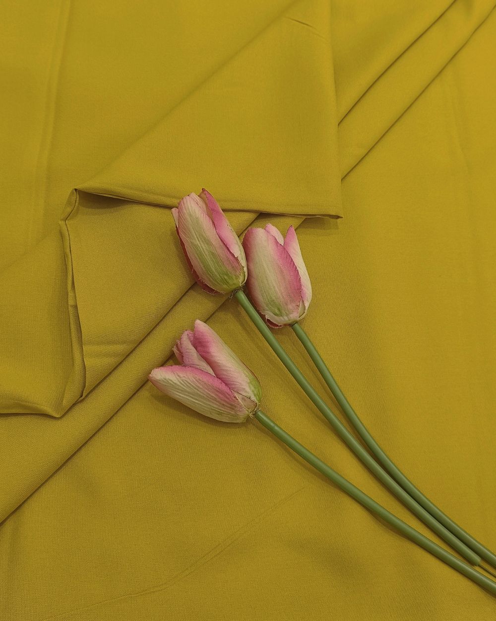 Plain Rayon-cotton Android Green Colour 44 Inches Width