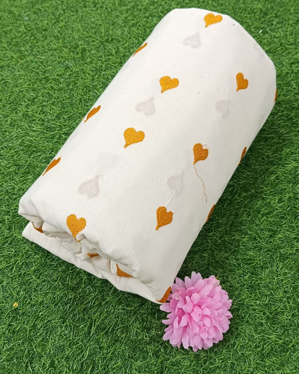 Kora Cotton Work Mustard Yellow 45 Inches Width