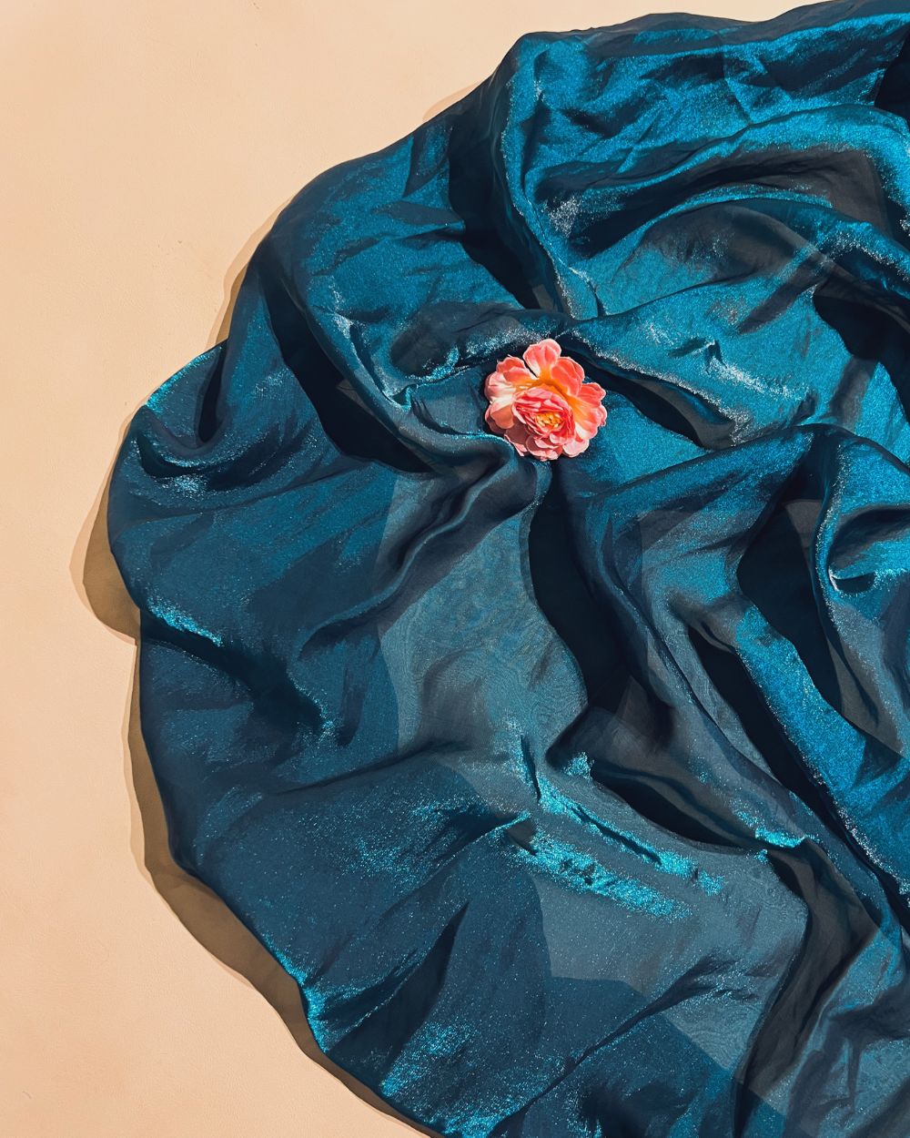 Plain Space Silk (Fendy Satin) Dark Kerosene Colour 45 Inches Width