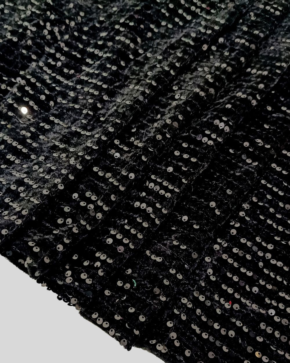 Velvet Sequin Black Colour 60 Inches Width