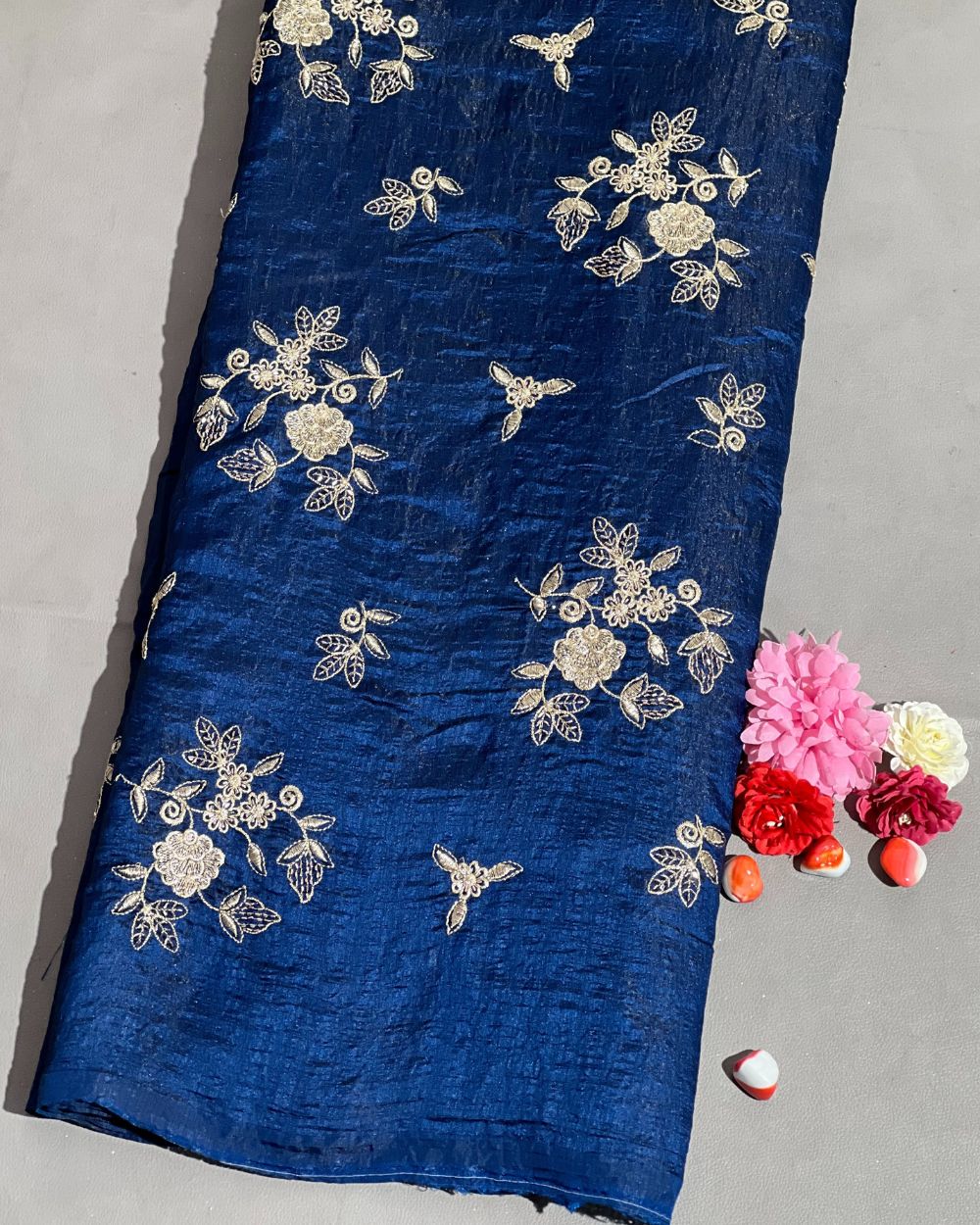 Ice Fendy (Space Silk) Work Dark Kerosene Colour 48 Inches Width