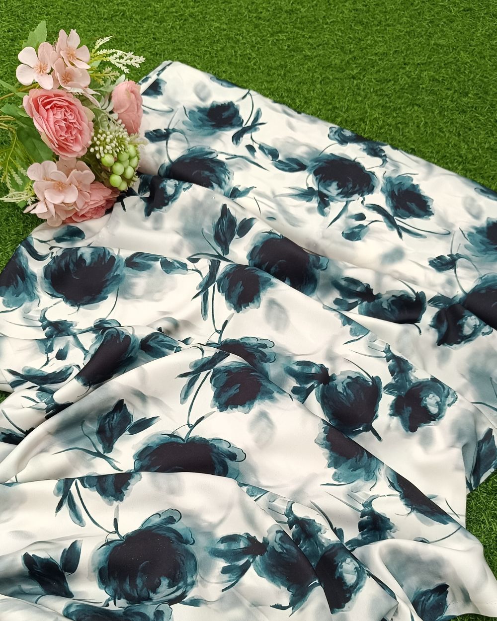 Printed California White Colour 44 Inches Width