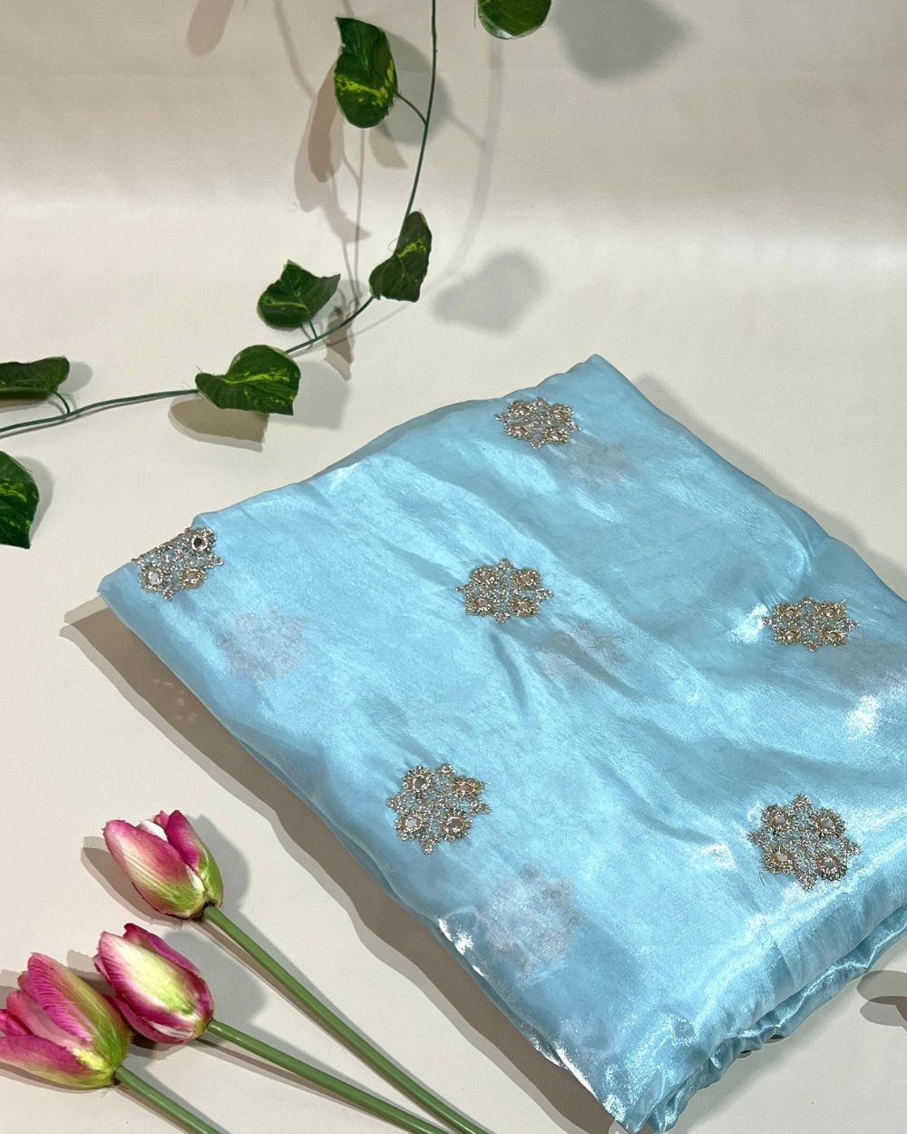 Jimmy Choo Work Sky Blue Colour 45 Inches Width