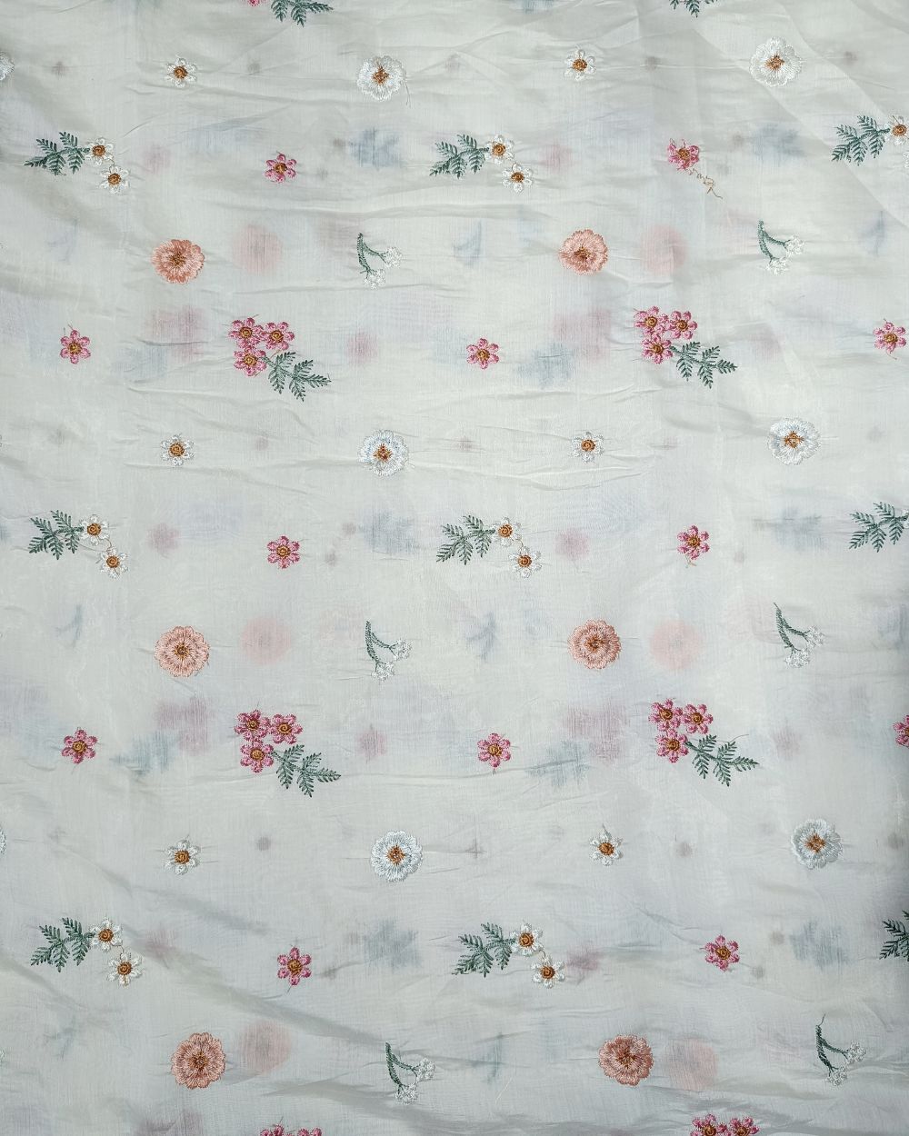 Chanderi Mal Cotton with Thread Work Off White Colour 43 Inches Width