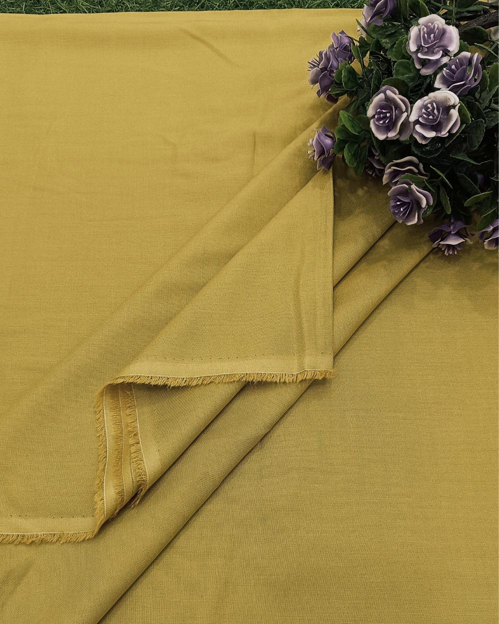Plain Rayon-cotton Light Lemon Green Colour 44 Inches Width