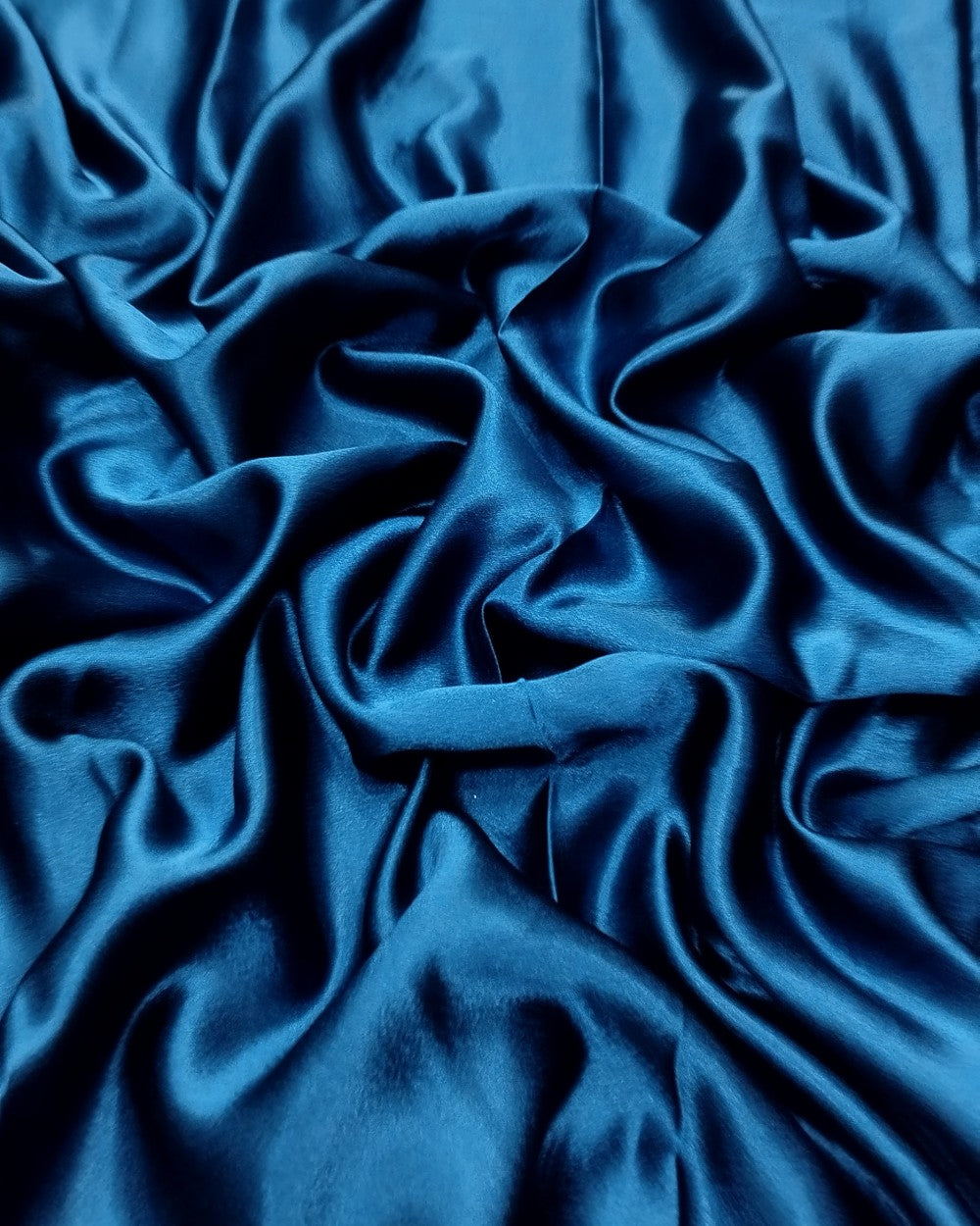 Plain German-Satin Kerosene Blue Colour 44 Inches Width