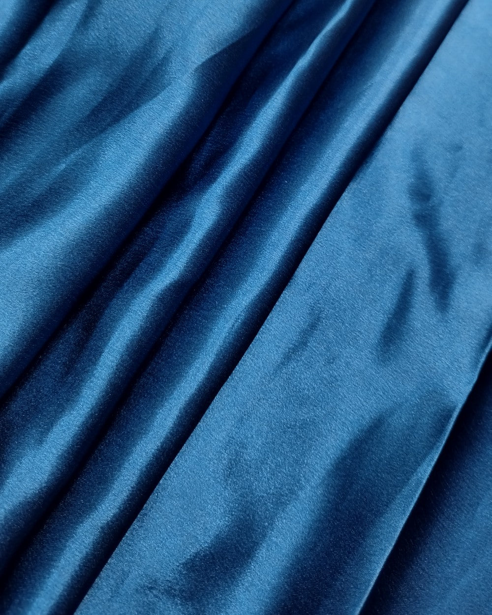 Plain German-Satin Kerosene Blue Colour 44 Inches Width