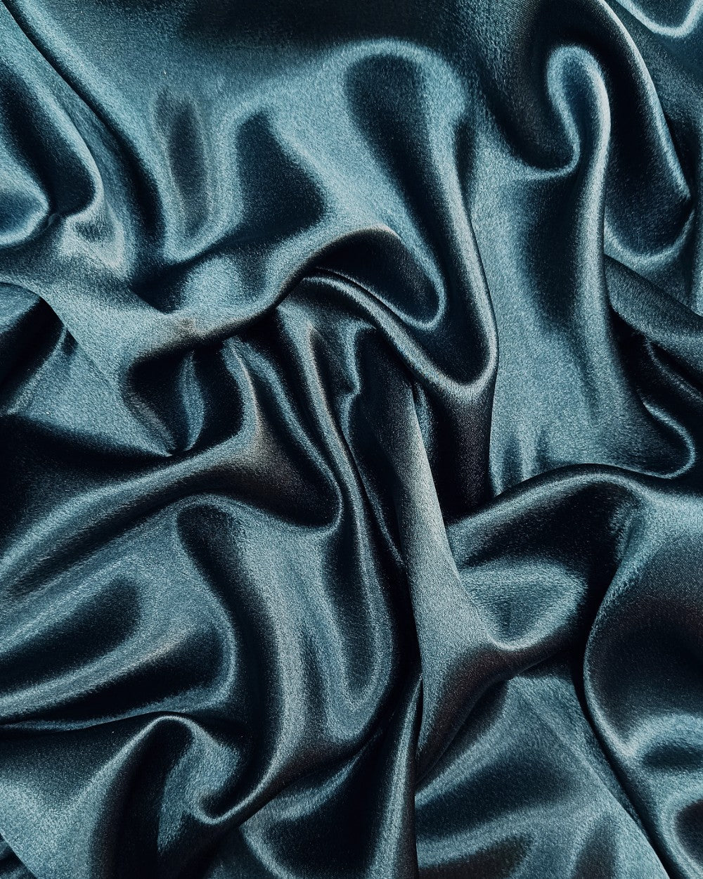 Plain German-Satin Dark Aqua Blue Colour 44 Inches Width