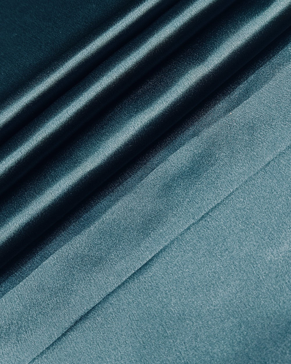Plain German-Satin Dark Aqua Blue Colour 44 Inches Width