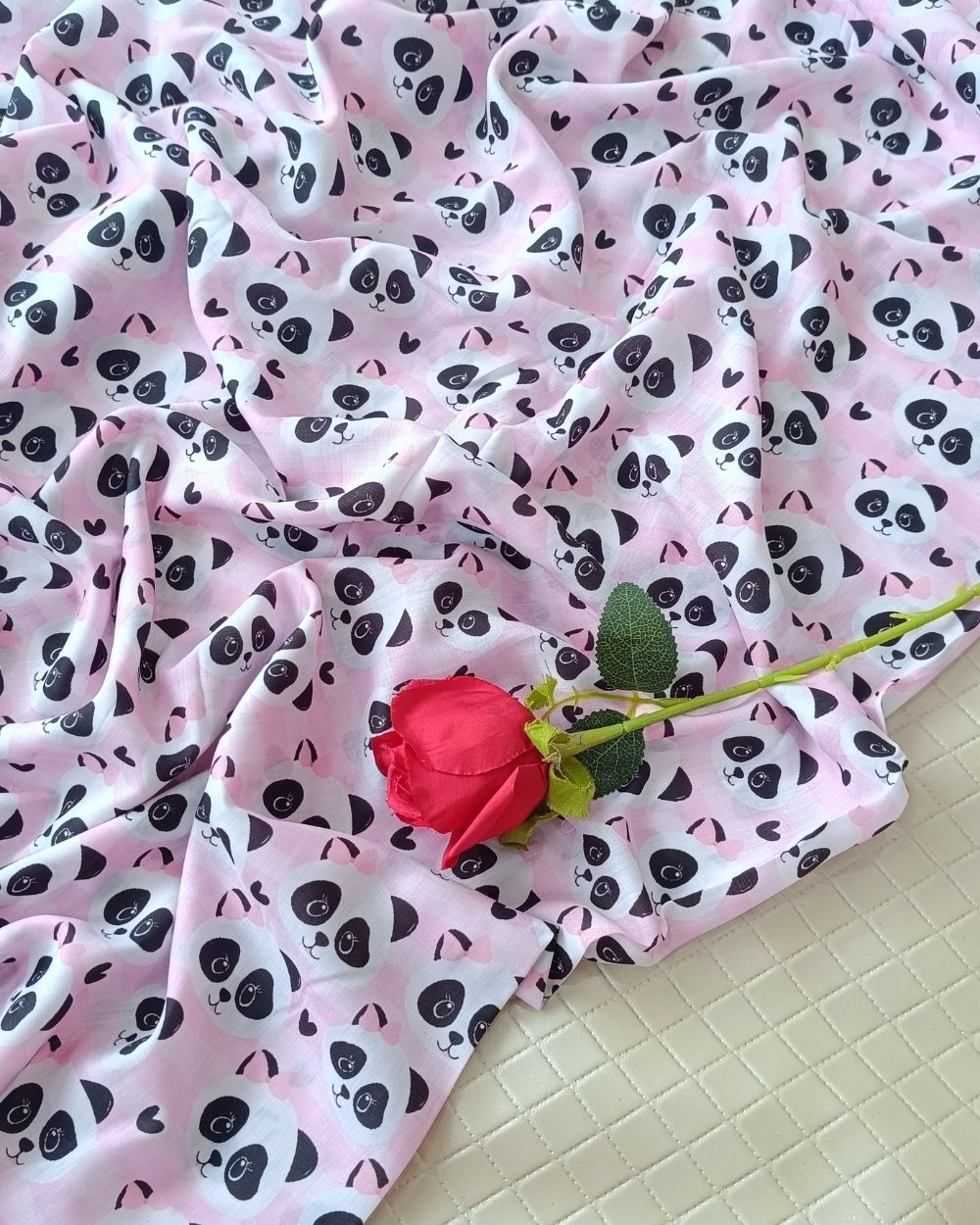 Soft Cotton with Kids Print (Baby/Nursery) Baby Pink Colour 44 Inches Width