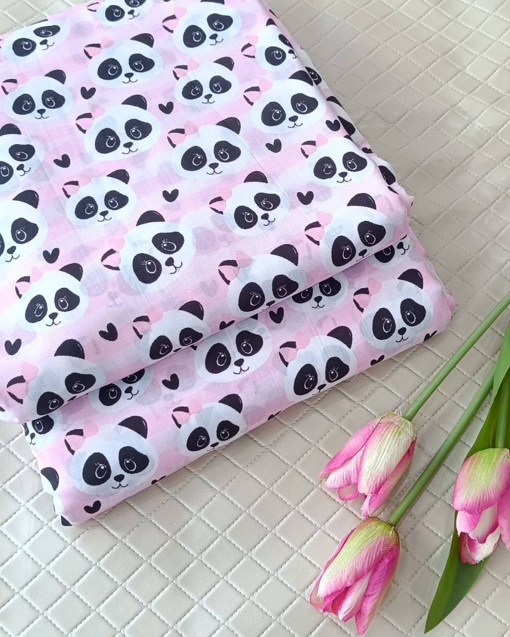 Soft Cotton with Kids Print (Baby/Nursery) Baby Pink Colour 44 Inches Width