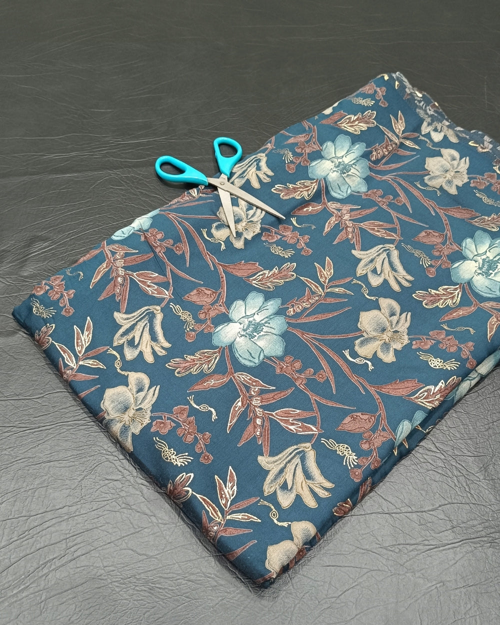 Printed Muslin Modal(Foil) Kerosene Colour 43 Inches Width
