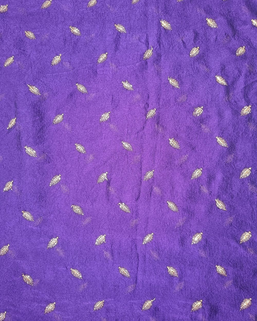 Rangoli Crush Silk Work Dark Purple Colour 44 Inches Width