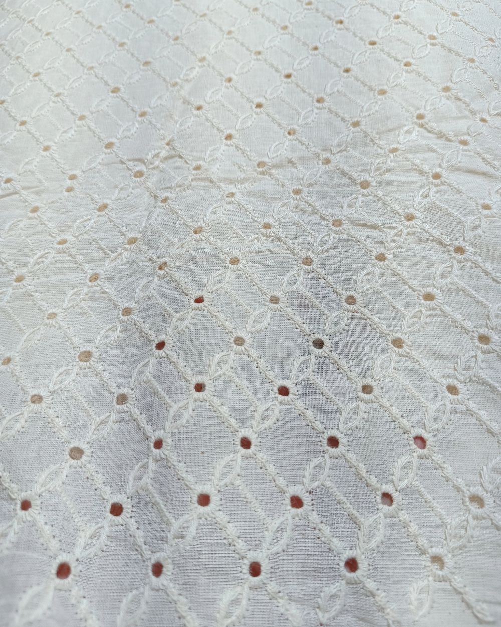 Dyeable Pure Cotton Hakoba Fabric Off White Colour 45 Inches Width