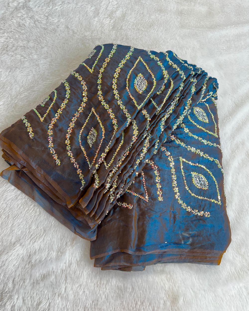 Space Silk Work Kerosene Colour 42 Inches Width