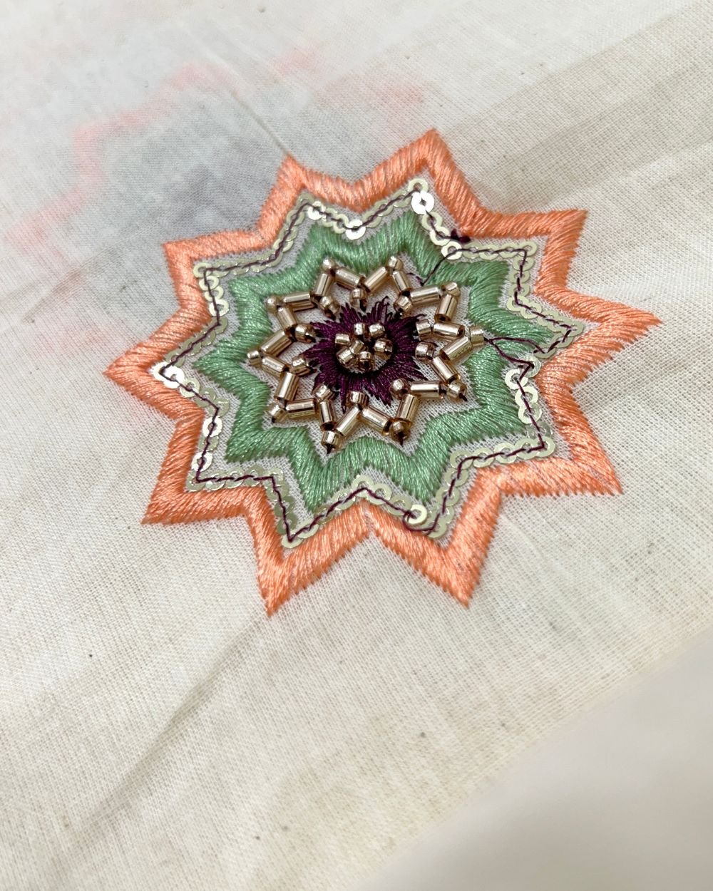 Kora Cotton Work Multicolor 45 Inches Width