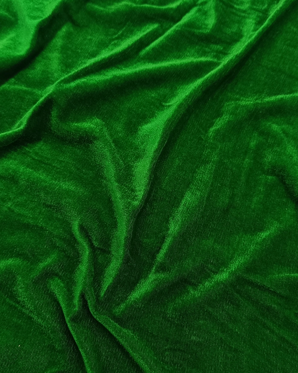 Plain Velvet Green Colour 60 Inches Width