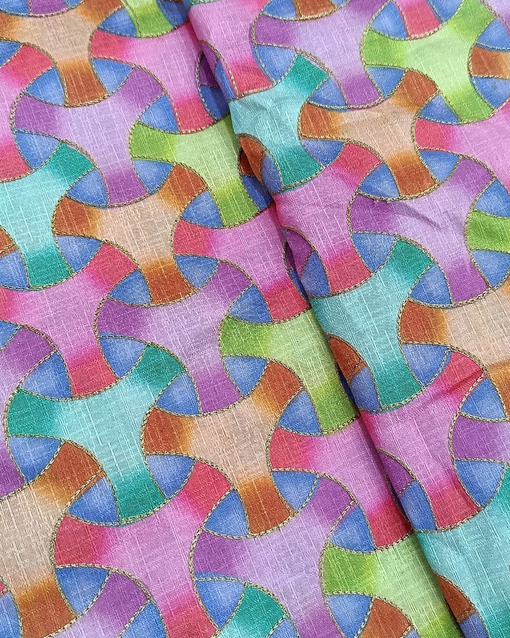Mulberry Work Multicolor 43 Inches Width