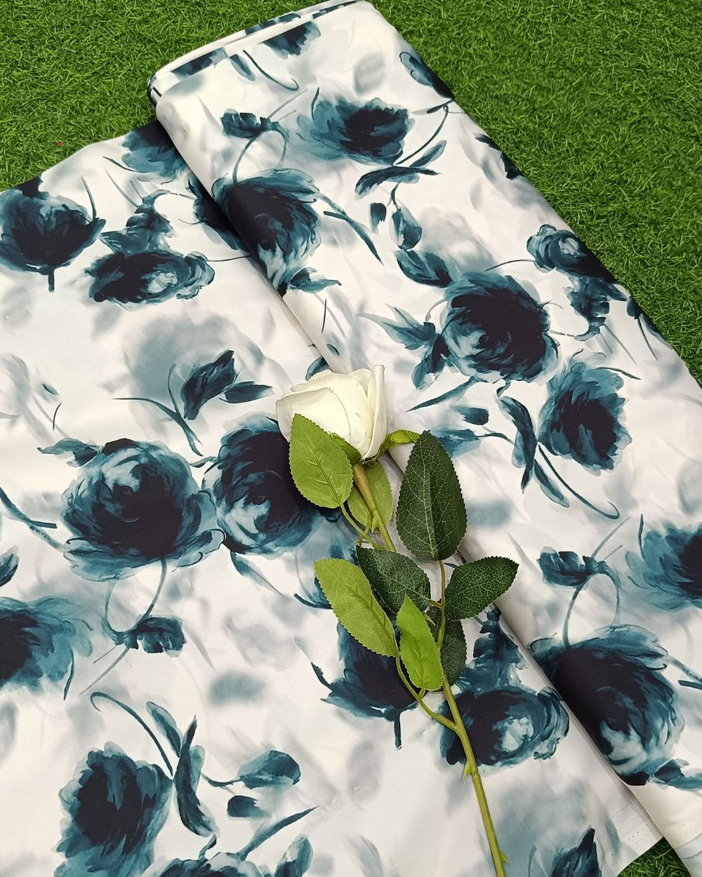 Printed California White Colour 44 Inches Width