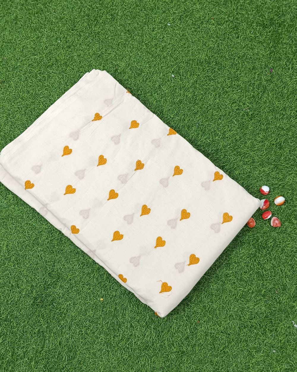 Kora Cotton Work Mustard Yellow 45 Inches Width
