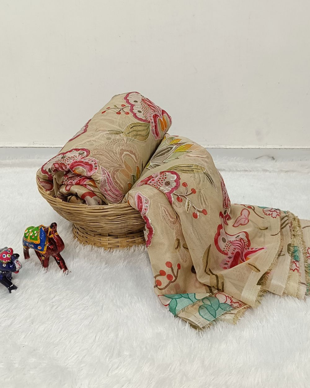 Pure Soft Organza Work Light Yellow Colour 44 Inches Width