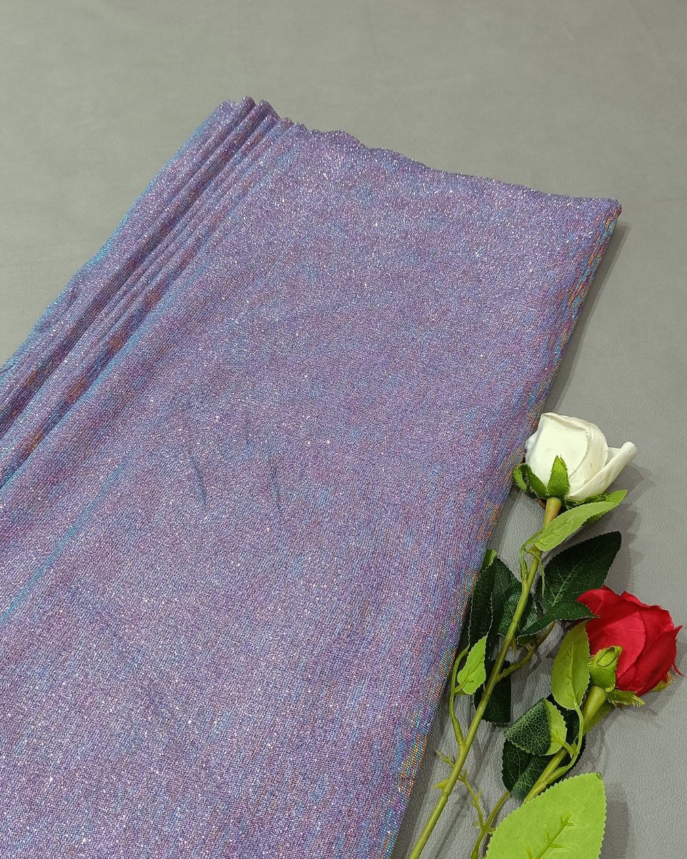 Imported Sparkle Pastel Purple Colour 55 Inches Width