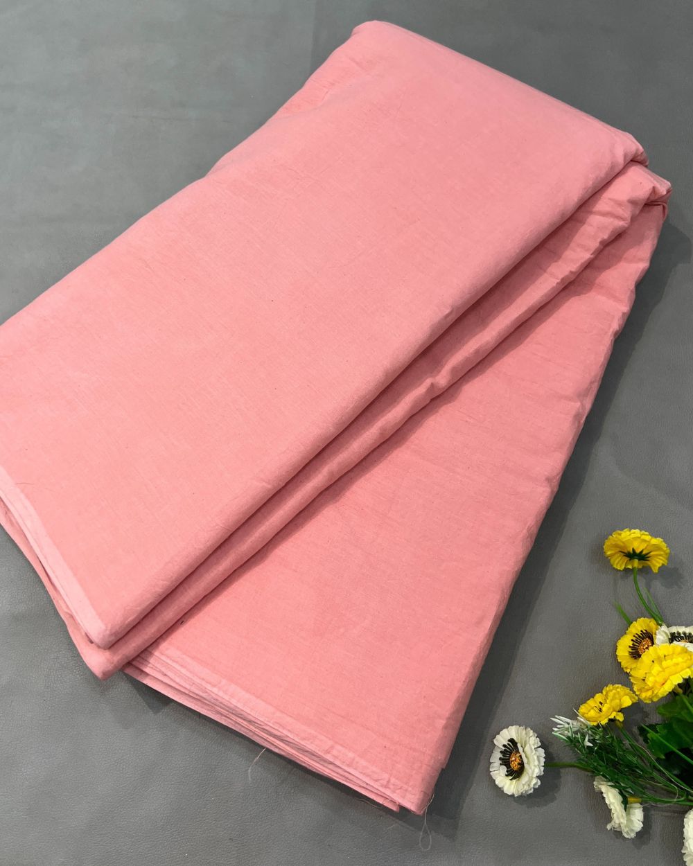 Plain Kora Cotton Light Peach Colour 42 Inches Width