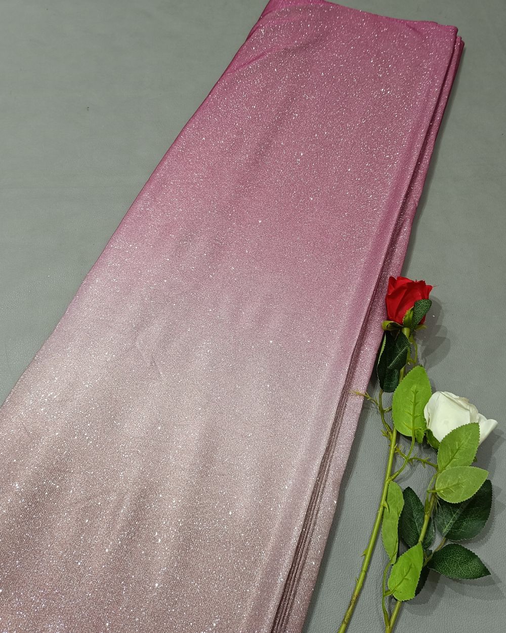 Imported Sparkle Dual Tone Shaded (Pink & Brown) Colour 55 Inches Width