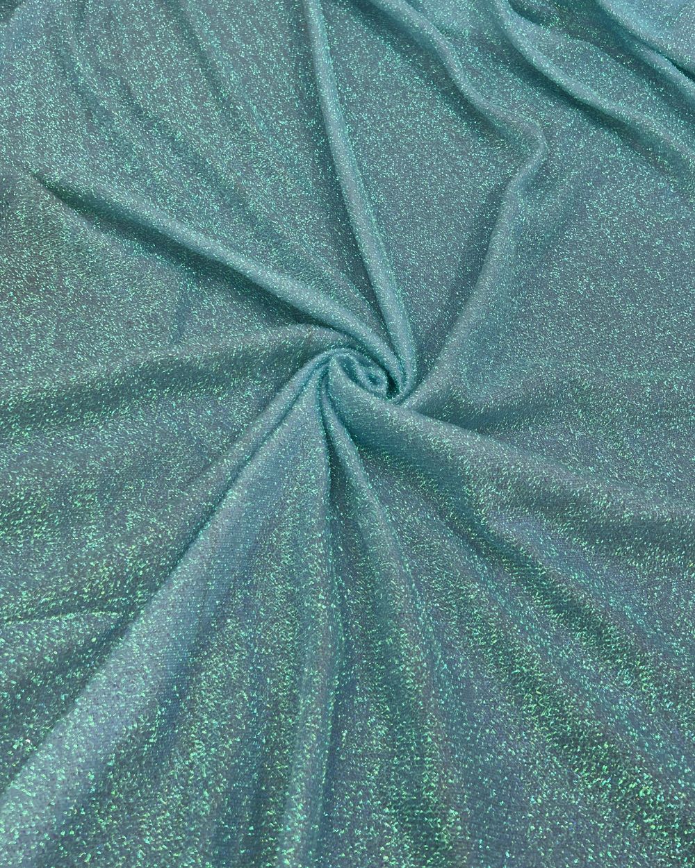 Imported Sparkling Tinsel Lurex Fabric Stretch Metalic Glitter Multicolor (Sky Blue) 60 Inches Width