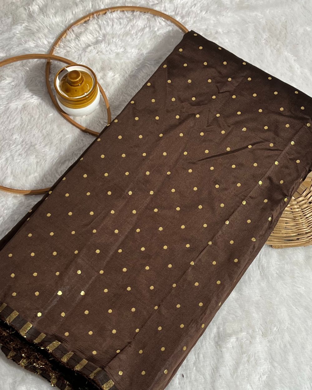 Taffeta Work Brown Colour 54 Inches Width