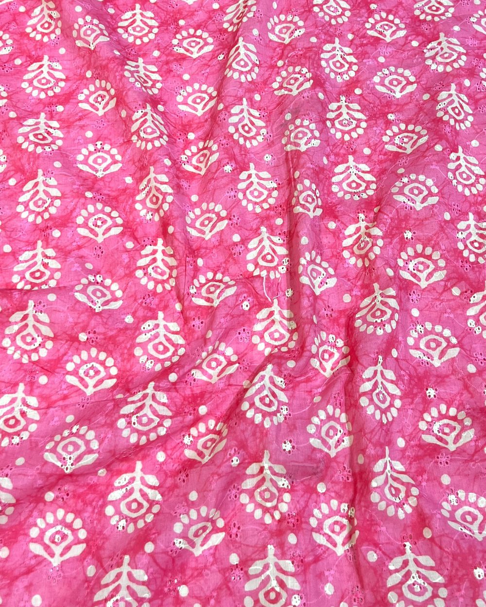 Printed Hakoba Cotton Pink Colour 46 Inches Width