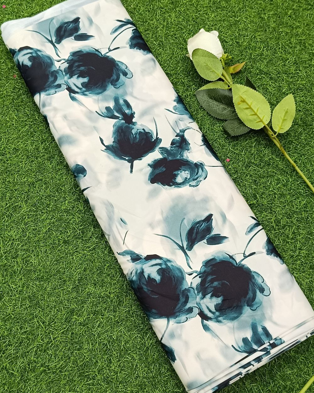 Printed California White Colour 44 Inches Width